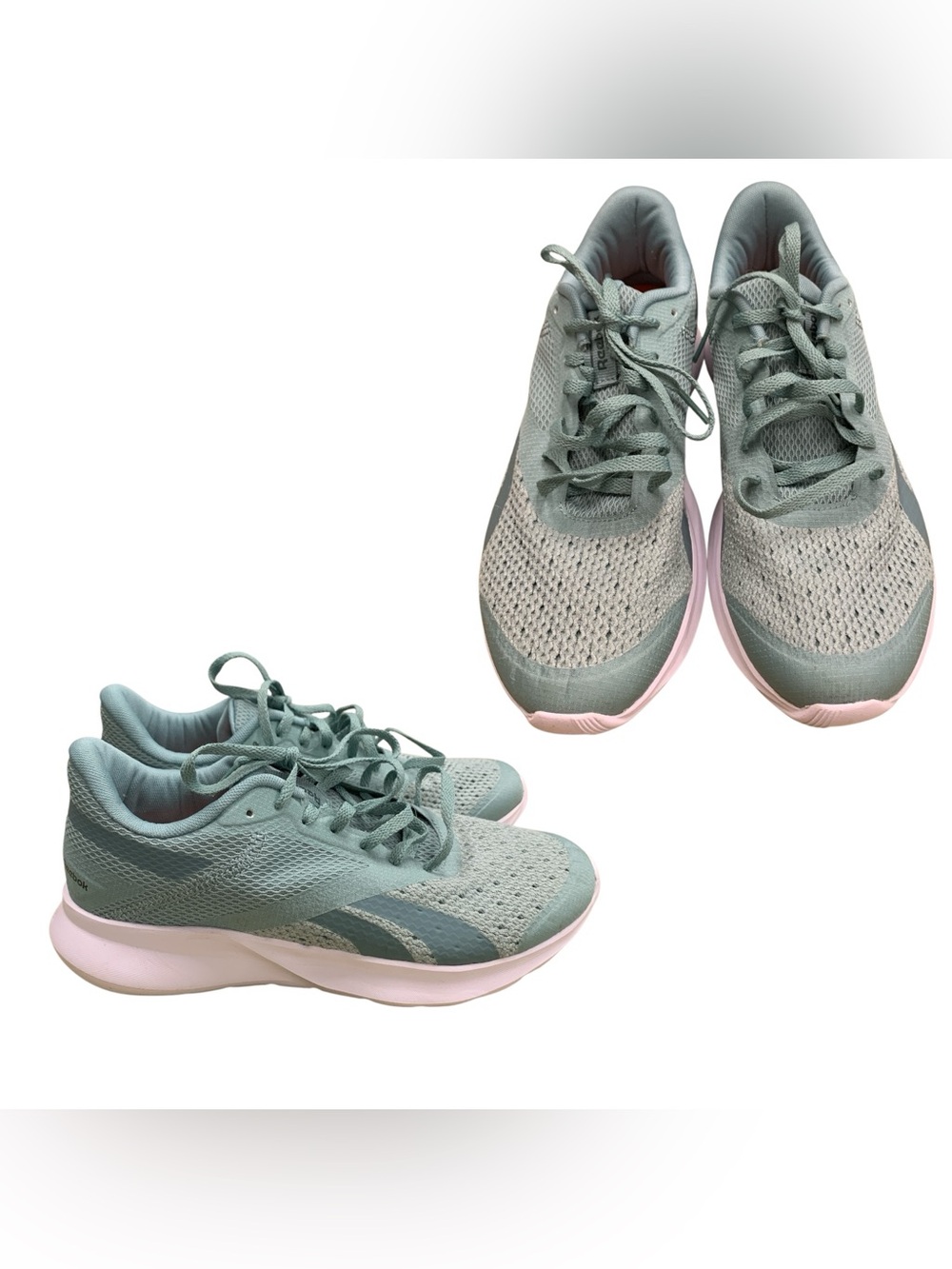 Reebok Mint Green and Light Pink Running Sneakers S7